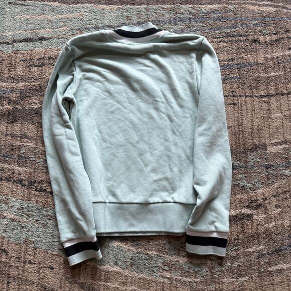 Women's Adidas Adistar Mint Green Mock Neck Pullover Sweater Sweatshirt Medium - Picture 2 of 4